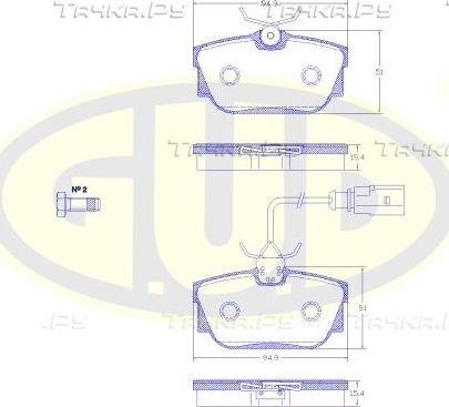 Тормозные колодки G.U.D.. Артикул GBP880131
