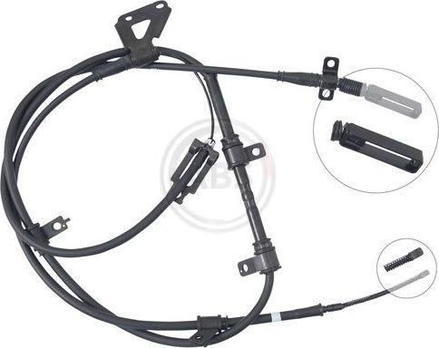 Трос ручника (тросик ручного тормоза) ABS. Артикул K17532