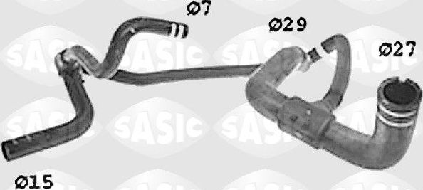 Патрубок радиатора (системы охлаждения) Sasic. Артикул SWH6836
