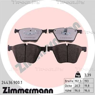 Тормозные колодки Zimmermann rd:z передние для BMW 5 VI (F10/F11/F07) 2009-2012. Артикул 24436.900.1