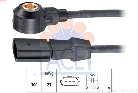 Датчик детонации Facet Made in Italy - OE Equivalent для Volkswagen Sharan I 2000-2010. Артикул 9.3073