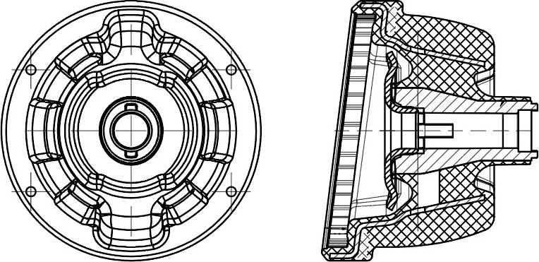 Опора амортизатора MB C(W203) перед. с подшип. (Trialli). Артикул SA1548