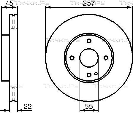 Тормозной диск Bosch передний для Mazda 323 VI (BJ) 1994-1998. Артикул 0 986 478 638