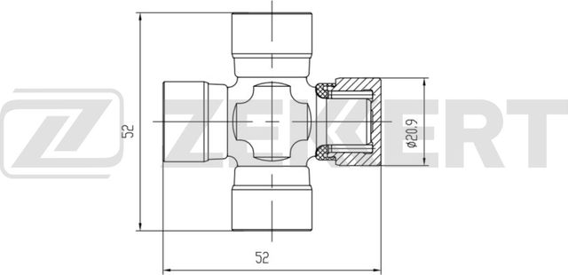 Крестовина карданного вала Zekkert. Артикул KG-1144