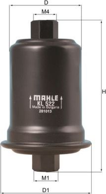 Топливный фильтр Mahle-Knecht. Артикул KL 522