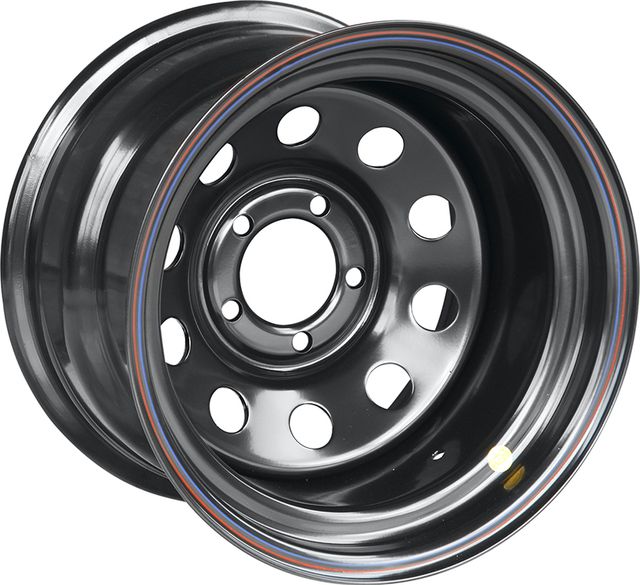 Колёсный диск OFF-ROAD Wheels усиленный стальной черный 5x114,3 10xR15 d84 ET-50 для Jeep Wrangler JK 2007-2013. Артикул 1510-51484BL-50