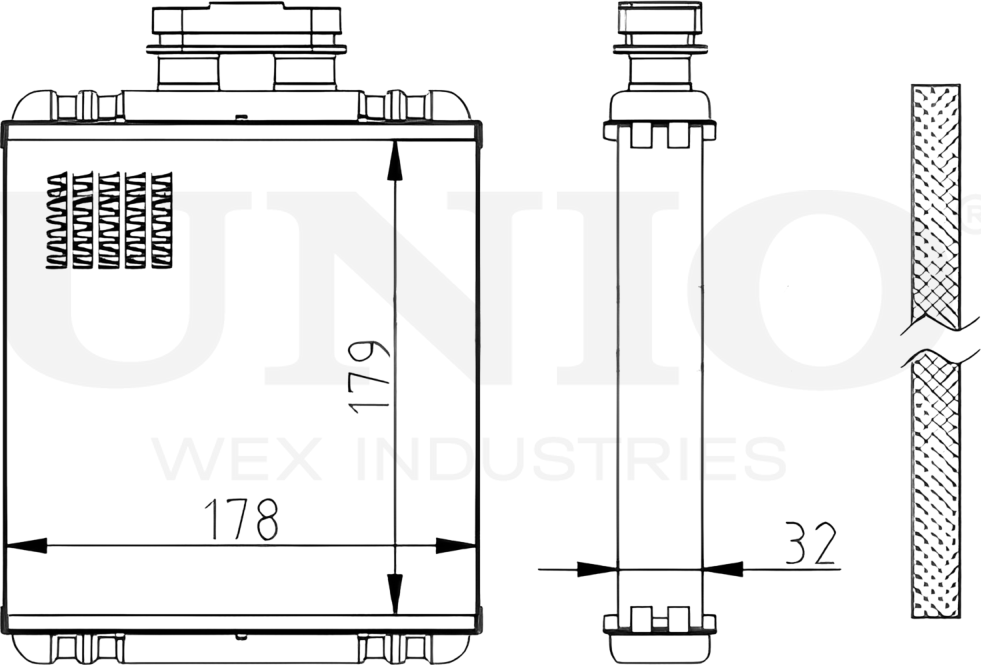 Радиатор отопителя (Unio). Артикул RAD-20001