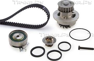 Помпа (водяной насос) с комплектом ремня ГРМ Gates PowerGrip® для Opel Kadett E 1986-1994. Артикул KP1TH15310XS