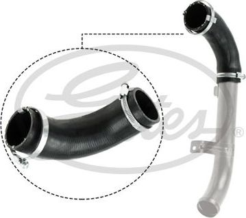 Патрубок интеркулера Gates для Ford Focus II 2004-2012. Артикул 09-0141