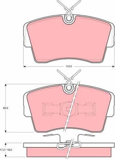 Тормозные колодки TRW. Артикул GDB339