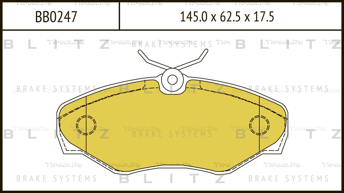 Колодки тормозные OPEL VIVARO 01- перед. (Blitz). Артикул BB0247
