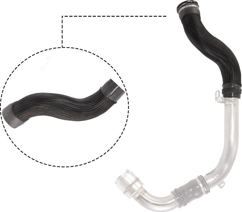 Патрубок интеркулера Rapro (Силикон) для Renault Fluence I 2010-2011. Артикул R12538