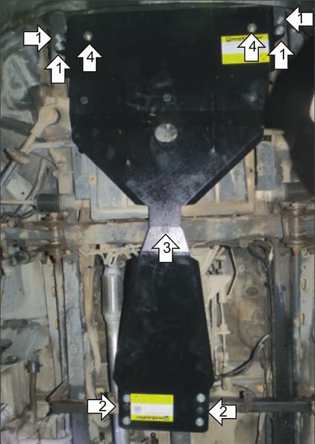 Защита Мотодор для радиатора, картера, КПП Iveco Daily 2012-2026. Артикул 26904