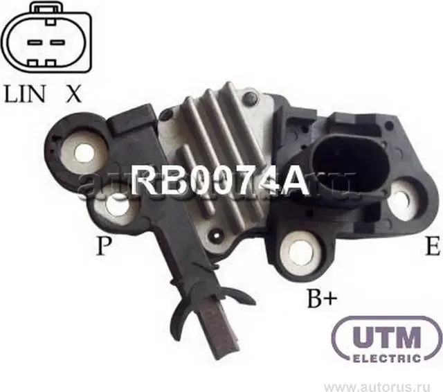 Регулятор VOLVO S60/S80/V60/V70/XC60 -10 генератора (UTM). Артикул RB0074A
