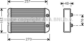 Радиатор отопителя (печки) AVA. Артикул FTA6254