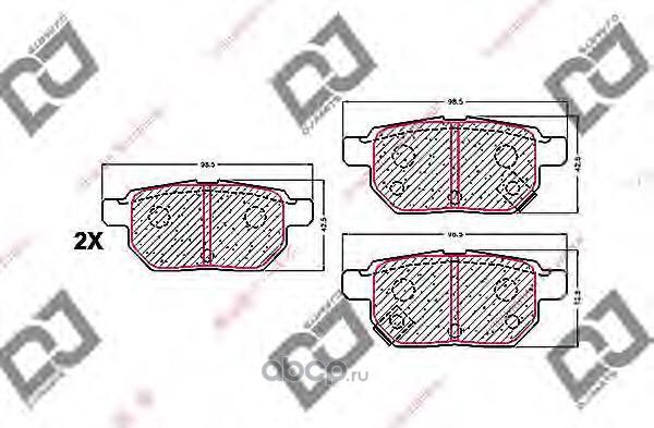 Колодки тормозные дисковые (DJ Parts). Артикул BP1611