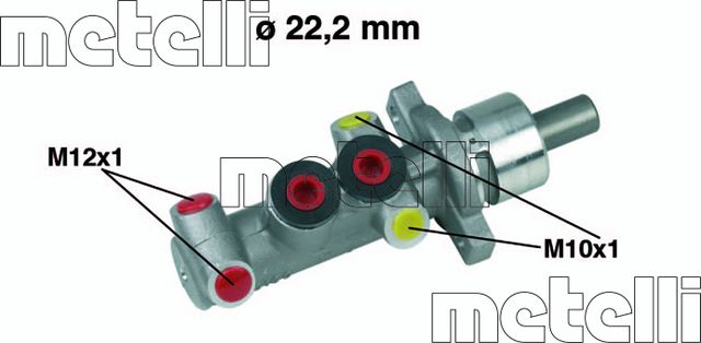 Тормозной цилиндр главный Metelli (алюминий) для Nissan Kubistar X76 2003-2026. Артикул 05-0310