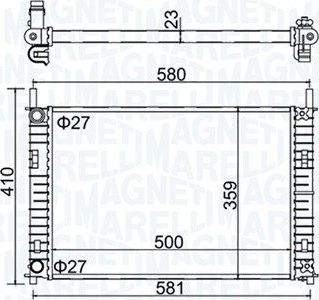 Радиатор охлаждения двигателя Magneti Marelli. Артикул 350213152700