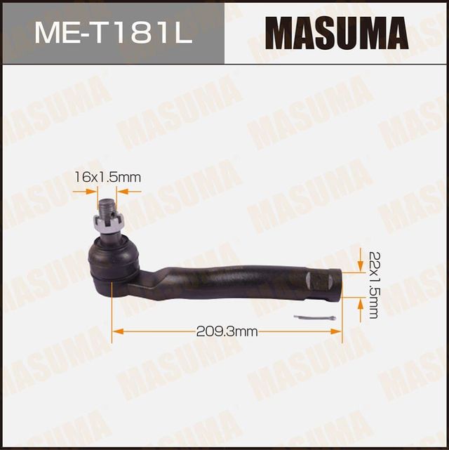 Наконечник рулевой тяги Masuma передний левый для Toyota Sequoia II 2007-2026. Артикул ME-T181L