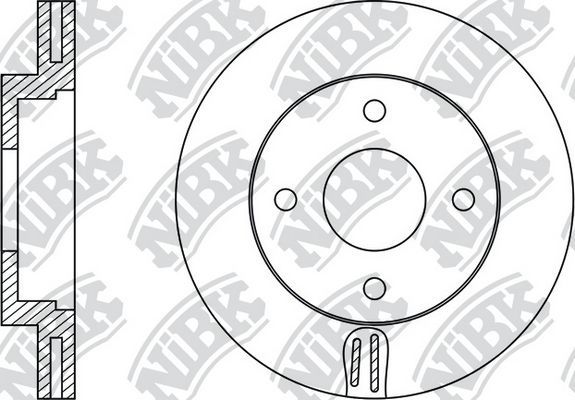 Тормозной диск NiBK передний для Nissan Note I 2006-2012. Артикул RN22004