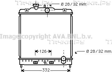Радиатор охлаждения двигателя AVA для Rover 45 2000-2005. Артикул HD2120