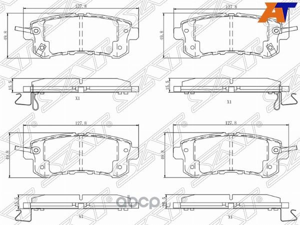 Колодки тормозные RR NISSAN PATROL Y62, INFINITI Q (SAT). Артикул STD40601LB8E