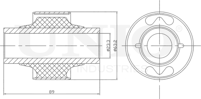 Сайлентблок рычага подвески (Unio). Артикул RMP-20340