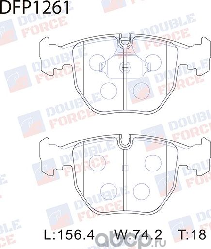 Колодки тормозные дисковые (Double Force). Артикул DFP1261