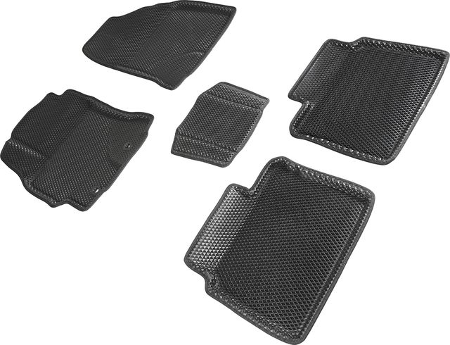 Коврики Seintex 3D EVA ромб для салона Toyota Corolla E180/E170 2013-2019 ЧЕРНЫЕ. Артикул 95237