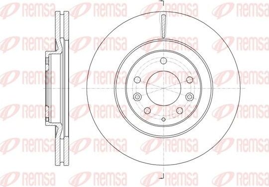 Тормозной диск Remsa передний для Mazda CX-7 I 2007-2013. Артикул 61638.10