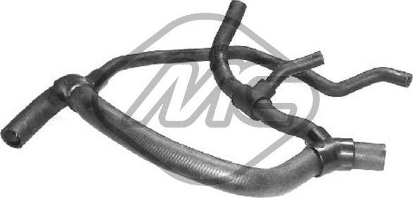 Патрубок радиатора (системы охлаждения) Metalcaucho нижний для Renault Megane I 2001-2003. Артикул 08725