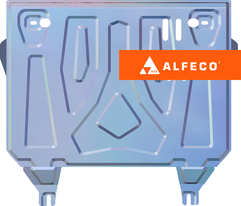 Защита алюминиевая Alfeco для картера и КПП Toyota RAV4 IV 2013-2019 на пыльник. Артикул ALF.24.660al