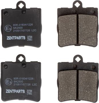Тормозные колодки Zentparts. Артикул Z07330