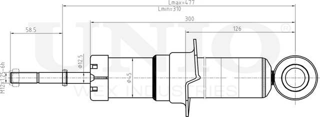 Амортизатор подвески (Unio). Артикул SAB-10543