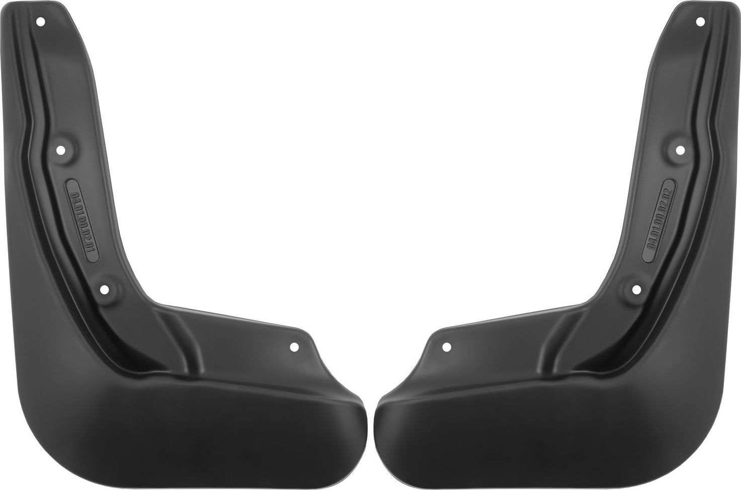 Брызговики Frosch (в пакете) задняя пара для Audi Q7 (кроме S-Line) 2015-2026. Артикул NLF.04.01.E13