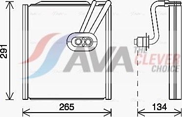 Испаритель кондиционера AVA (алюминий). Артикул KAV292