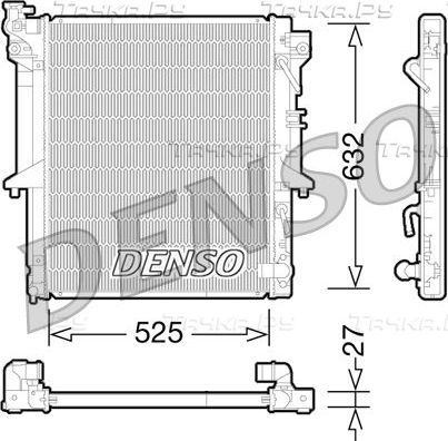 Радиатор охлаждения двигателя Denso. Артикул DRM45035