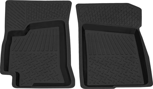 Коврики Rezkon резиновые передние для салона Chevrolet Lanos 1996-2009. Артикул 1512030100