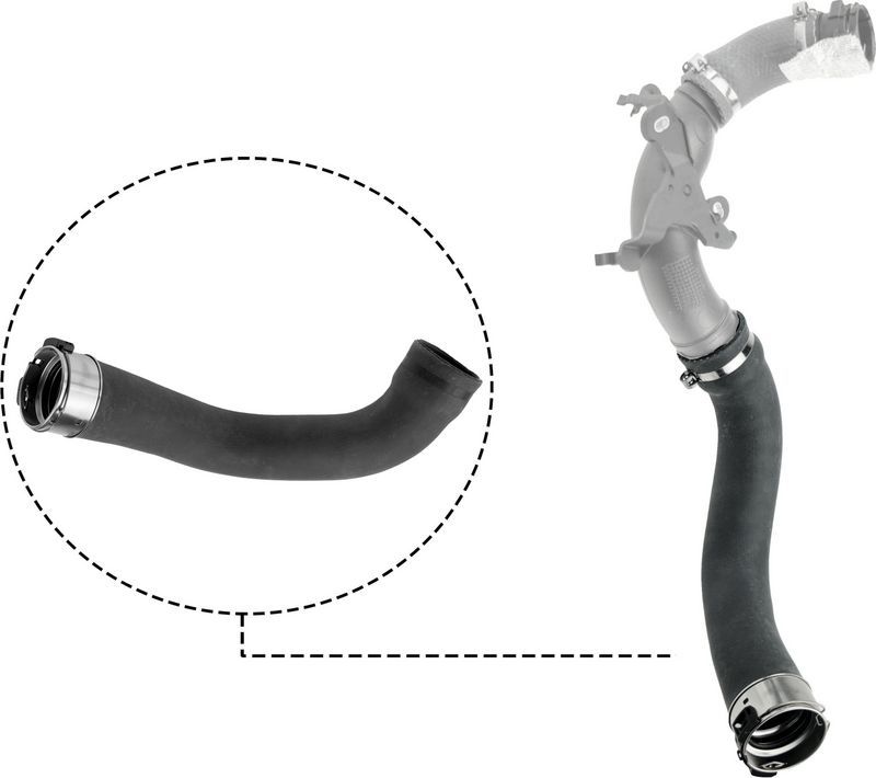 Патрубок интеркулера Gates (Силикон). Артикул 09-0528