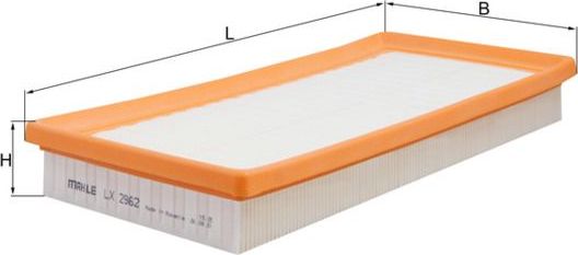Воздушный фильтр Mahle. Артикул LX 2962