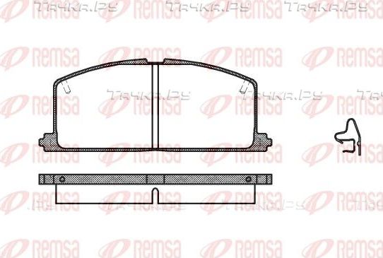 Тормозные колодки Remsa передние для Toyota Celica II (A40, A50) 1977-1981. Артикул 0167.04