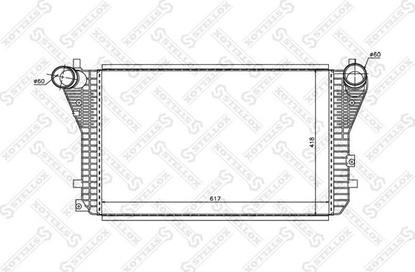 Интеркулер Stellox для Volkswagen Caddy III 2010-2015. Артикул 10-40221-SX