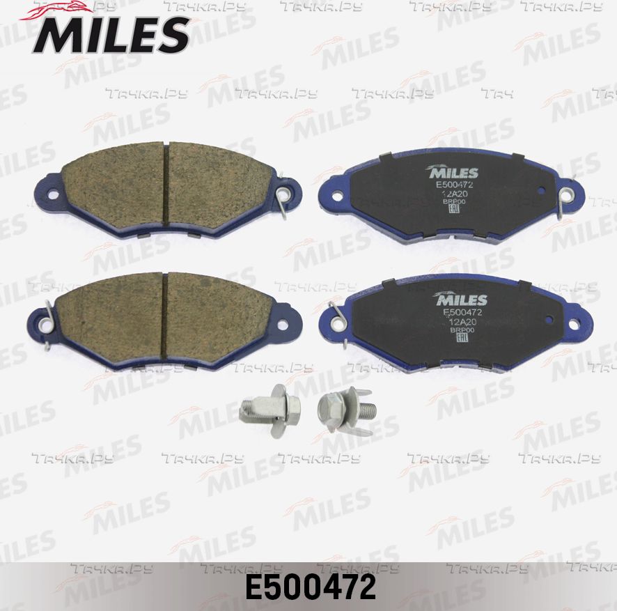 Тормозные колодки Miles (Керамика) передние для Renault Kangoo I 1997-2010. Артикул E500472