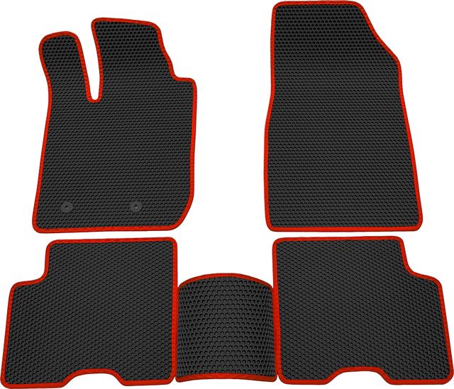 Коврики Rezkon EVA Соты для салона Renault Arkana I 2019-2026 Красный кант. Артикул 9129040104