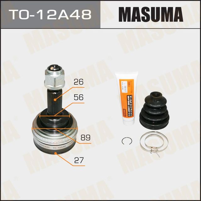 Шрус наружный (граната) Masuma передний правый для Toyota Celica V (T180) 1989-1994. Артикул TO-12A48