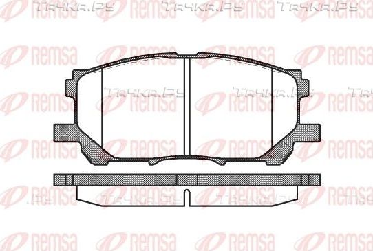 Тормозные колодки Remsa передние для Lexus RC I 2014-2026. Артикул 1039.00