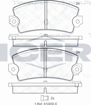 Тормозные колодки Icer для Renault 18 1982-1986. Артикул 180098