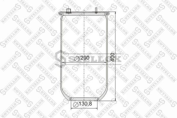 Пневмоподушка (пневморессора) Stellox. Артикул 90-08870-SX