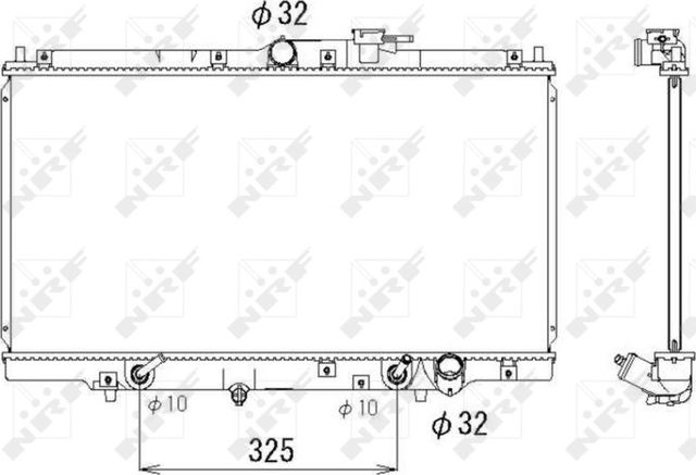Радиатор охлаждения двигателя NRF EASY FIT для Honda Accord V 1993-1998. Артикул 53328