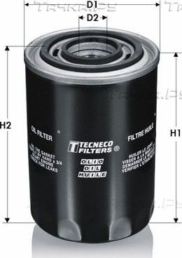 Масляный фильтр Tecneco Filters для Opel Movano II 1998-2001. Артикул OL3003T/94